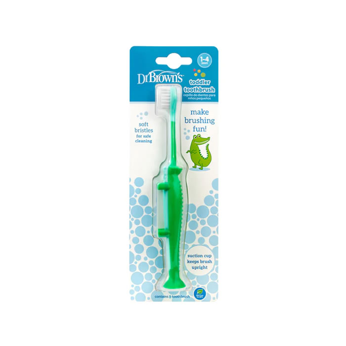 0072239316467 Dr. Brown's Toothbrush 1-4 Years Crocodile - Image 1
