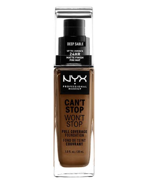 0800897157371 Nyx Can't Stop Won't Stop Full Coverage Foundation Deep Sable 30ml - Image 1