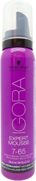 Semi-Permanente Kleur Igora Expert Schwarzkopf 7-65 Mousse (100 ml) - Image 4