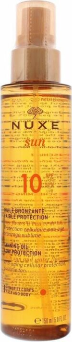 Nuxe Sun Taning Oil Face And Body Spf10 150ml