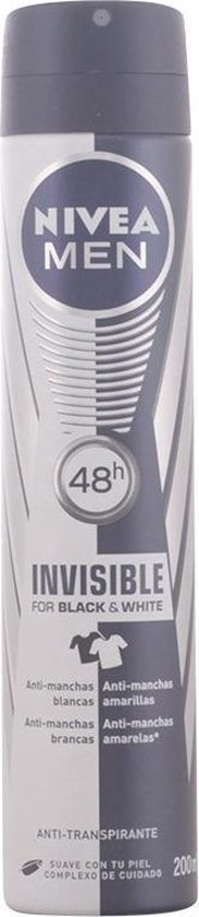 183x840-67 Nivea Men Invisible For Black And White Power Spray 200ml - Image 1