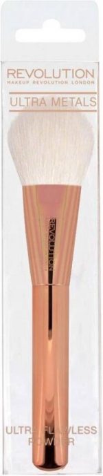 Makeup Revolution - Brushes Ultra Metals Flawless Powder Brush - Ultra Metallic - Poeder Kwast - Rose Gold - Face Brush - Image 2