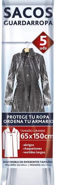 Opberghoes Bonodor voor Jas - 5 Stuks (65 x 150 cm)