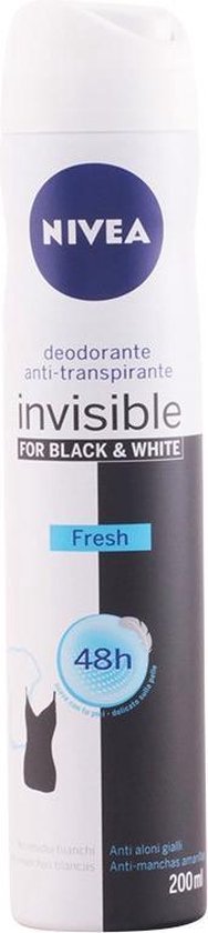 188x840-98 Black & White Invisible Fresh Deodorant By Nivea 200 Ml - Image 1