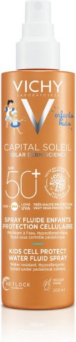Vichy Capital Soleil Cell Protect Fluïde Spray Kids SPF50+ 200ml - zonnebescherming voor kinderen - voor lichaam en gezicht - Image 2