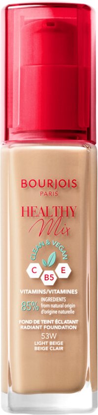 199x840-152 Bourjois Healthy Mix Radiant Foundation 53-Light Beige 30ml - Image 1