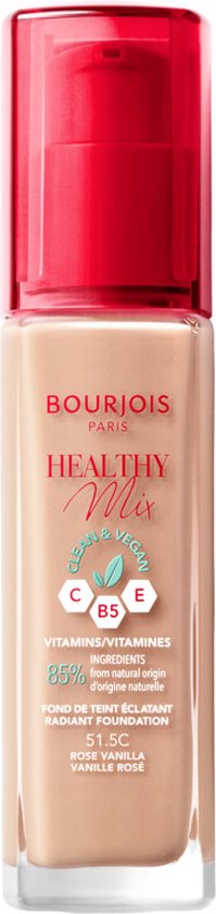 199x840-21 Bourjois Healthy Mix Clean Vegan Foundation 51.5 Rose Vanilla - Image 1