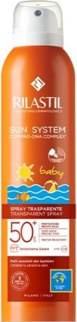 Zonnebrandspray voor Kinderen Rilastil Sun System Transparant Spf 50+ (200 ml)