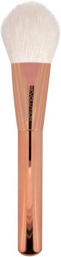 202x840-78 Makeup Revolution - Brushes Ultra Metals Flawless Powder Brush - Ultra Metallic - Poeder Kwast - Rose Gold - Face Brush - Image 1