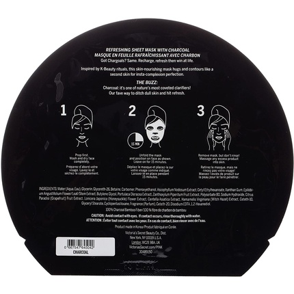 Victorias Secret Charcoal Refreshing For Unisex 1 Pc Mask