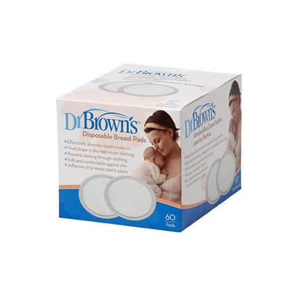 2107500_6f4ede98ac45d5f8b4f6b07de8341f1f Dr Browns Disposable Breast Pads 60 Units - Image 1