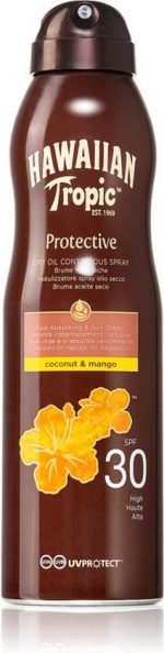 Hawaiian Tropic Protective Coconut & Mango Dry Oil Spray - SPF30 - 180ml - 1 stuk - Image 2