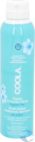 Coola Classic Body Organic Sunscreen Spray Spf50 Fragrance Free 177ml