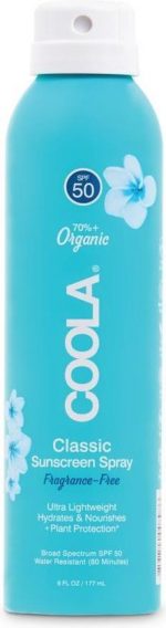 Coola Classic Body Organic Sunscreen Spray Spf50 Fragrance Free 177ml - Image 2