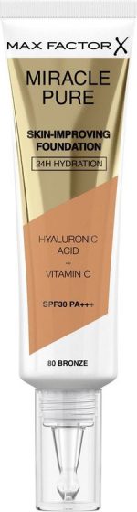 Max Factor Miracle Pure Skin-Improving Foundation - 80 Bronze - Image 3
