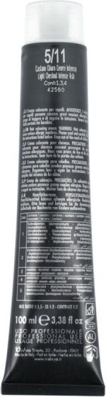 Permanent Dye Inebrya Nº 5/11 Light Chestnut Intense Ash 100 ml - Image 2