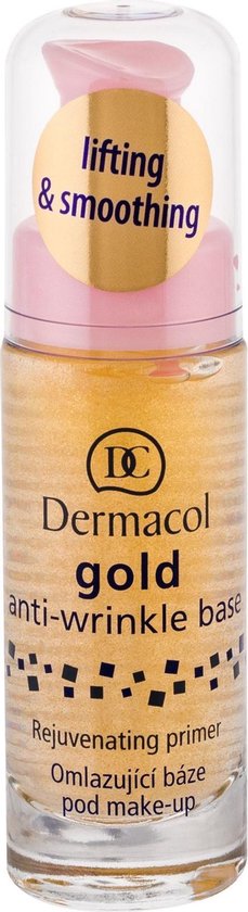 229x840-22 DERMACOL Gold Anti Wrinkle Base odm adzaj ca baza pod makija 20ml - Image 1