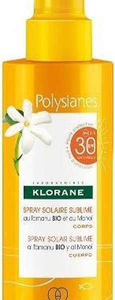 Polysianes Monoi And Tamanu Bio Sublime Solar Face Spray Spf30 By Klorane 200 Ml