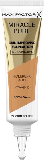Max Factor Miracle Pure Skin Improving Foundation 076 Warm Golden - Image 3