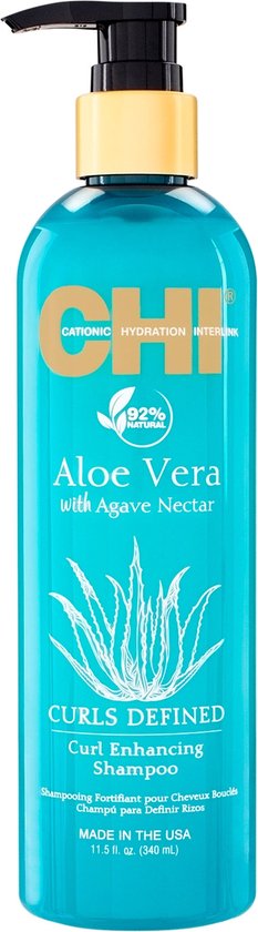 233x840-246 CHI Aloe Vera Curl Enhancing Shampoo Krullend Haar 340ml - Image 1