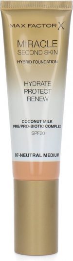 Miracle Touch Second Skin Foundation Spf20 By Max Factor #7-neutral-medium-30-m