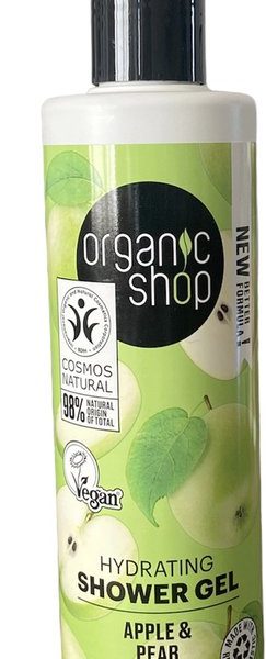 2x Organic natural hydrating showergel met Apple & Pear