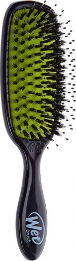 Wet Brush - Shine Enhancer Haarborstel - Ultra-zachte IntelliFlex natuurlijke varkenshaar - Zwart