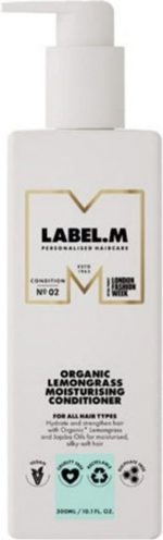 Label.M Lemongrass Organic Moisturising Conditioner - 300 ml - Conditioner voor ieder haartype - Image 3