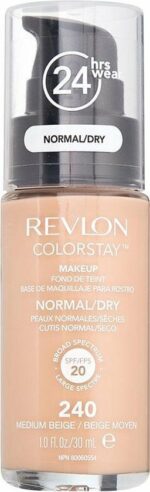 Revlon Colorstay Makeup NormalDry Skin Spf 20 240 Medium Beige Foundation 30ml - Image 4