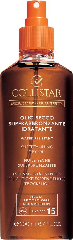 256x840-80 Collistar Supertanning Dry Oil Zonnebrandolie SPF15 - 200 ml - Image 1