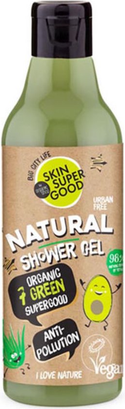 258x840-152 Organic Shop Skin Super Good Douchegel Bio 7 Green Supergood - 250 ml - Image 1