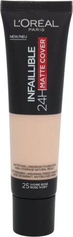 L'Oréal - Infaillible 24H Matte Cover Foundation - 25 Rose Ivory - Image 4