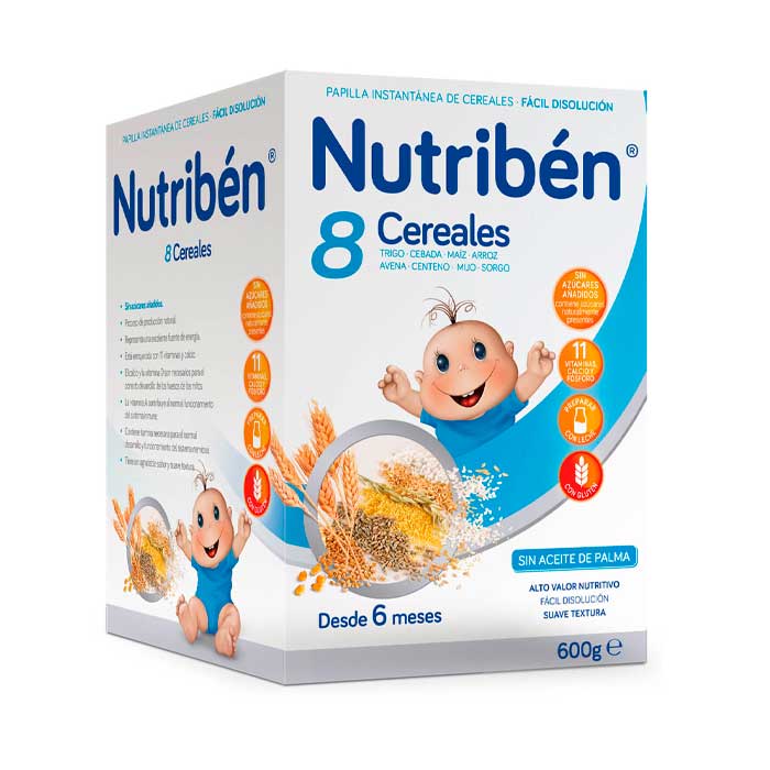 2596718_a6c67637a5d02ee766c0c20468be505d Nutribén Papilla 8 Cereals 600g - Image 1