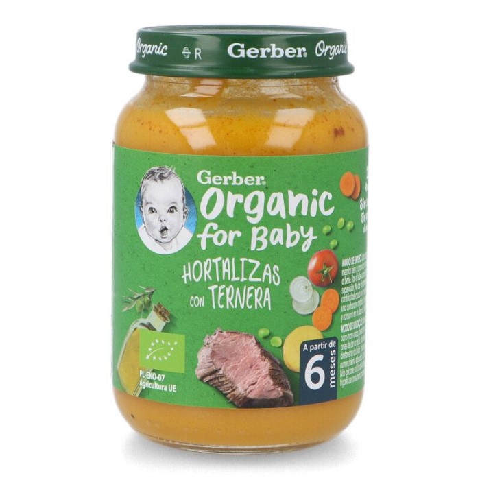 2617800_3f875c39e4c66ef0499b4082a7300187 Gerber Organic Vegetables Veal 1U 190g - Image 1