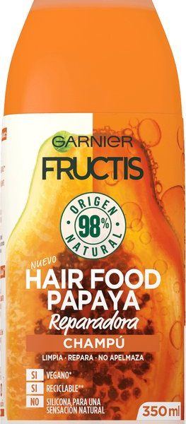 Fructis Hair Food Papaya Repairing Shampoo By Garnier 350 Ml