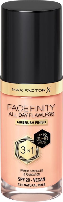 265x840-327 Max Factor Facefinity All Day Flawless 3 In 1 Foundation C50-Natural Rose 30ml - Image 1