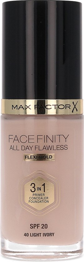 270x840-127 Max Factor Face Finity All Day Flawless 3in1 Foundation SPF 20 40 Light Ivory 30 ml - Image 1
