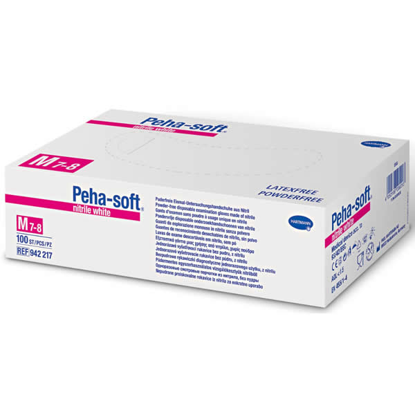 2715146_9a10e4759f0ada3785f4d99fd270f260 Hartmann Peha-Solf Nitrile White Powderfree Medium Size - Image 1