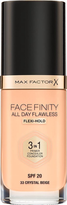 275x840-139 MAX FACTOR Facefinity All Day Flawless 3in1 Foundation SPF20 podk ad do twarzy 33 Crystal 30ml - Image 1