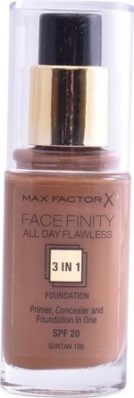 Facefinity All Day Flawless 3 In 1 Primer, Concealer And Foundation By Max Factor #100-suntan - Image 3