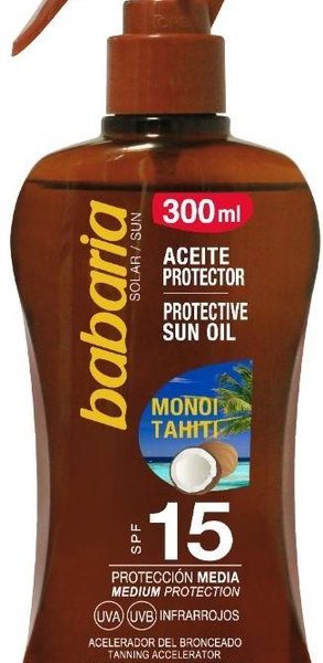 Monoi Tahiti Babaria zonnebrand olie - SPF 15 300 ml