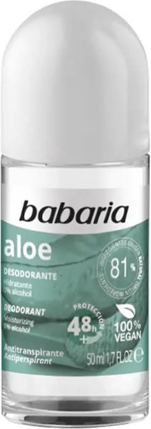 296x840-70 Babaria Deodorant Aloe Roll On 50ml - Image 1