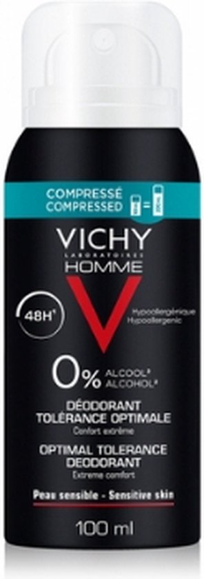 296x840-75 Vichy Homme Deodorant 48u Optimale Tolerantie - Spray 100ml - Image 1