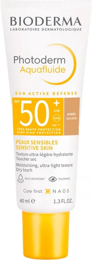 298x840-52 Bioderma Photoderm Aquafluide Sun Active Defense SPF50+ Golden 40 ml - Image 1