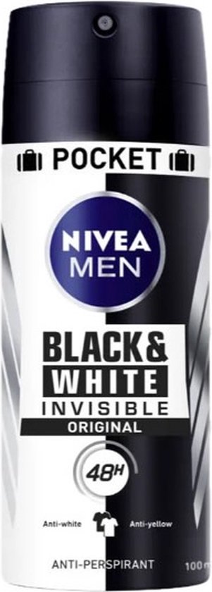 301x840-158 Nivea Men Black White Invisible Original Deodorant Spray 100ml - Image 1