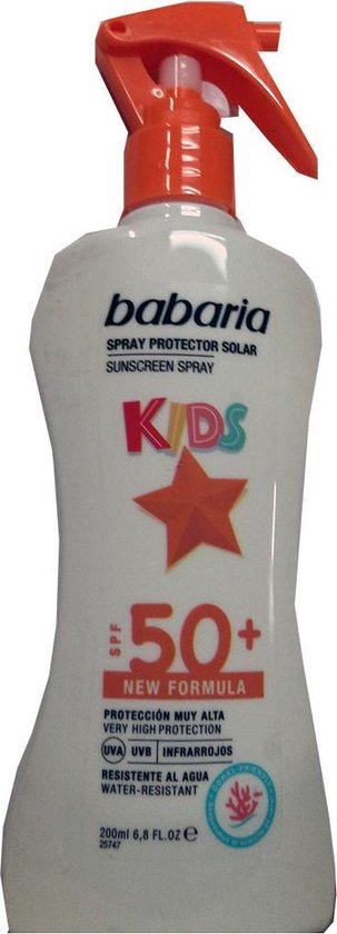 303x840-61 Babaria Sunscreen Spray With Aloe Vera For Children Spf50 200ml - Image 1