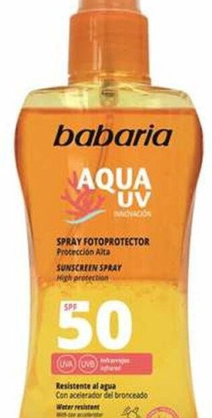 Body Zonnebrandspray Babaria Solar Aqua UV Spf 50 (200 ml)