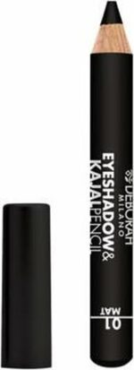 Deborah Milano Eyeshadow&Kajal Pencil oogschaduw 01 Black Finish Mat 2 g Mat - Image 2
