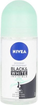 Nivea Black & White Invisible Active Deodorant Roll On 50ml - Image 3