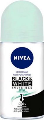 Nivea Black & White Invisible Active Deodorant Roll On 50ml - Image 4